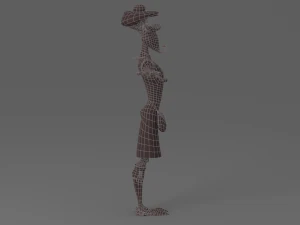 cartoon old man 3D Model