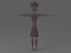cartoon old man 3D Model