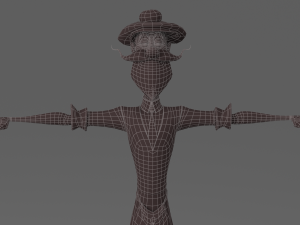 cartoon old man 3D Model