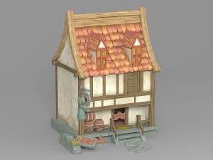 cartoon house 4 3D Модель