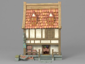cartoon house 4 Modelo 3D