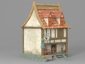 cartoon house 4 Modelo 3D