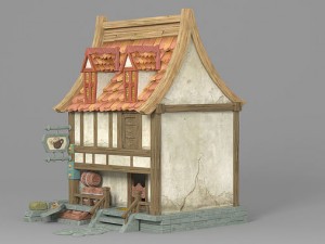 cartoon house 4 Modelo 3D