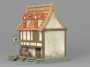 cartoon house 4 3D Model