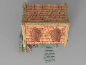 cartoon house 4 3D Model