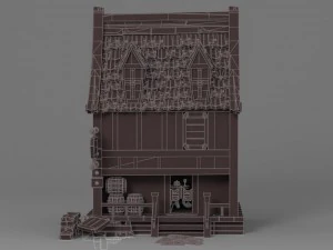 cartoon house 4 3D Model