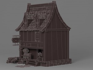 cartoon house 4 Modelo 3D