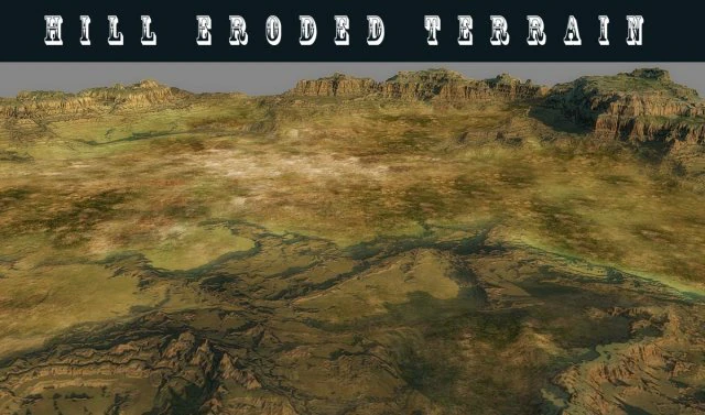 hills terrain 3D Model .c4d .max .obj .3ds .fbx .stl .blend 