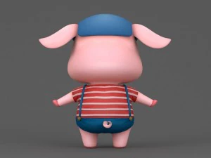 cartoon pig 3D Model
