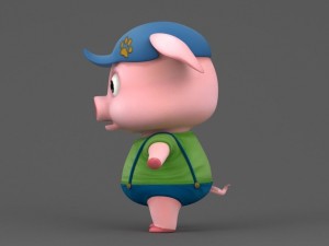 cartoon pig 3D Model