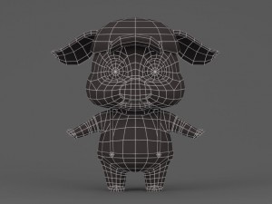cartoon pig 3D Model