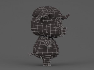 cartoon pig 3D Model