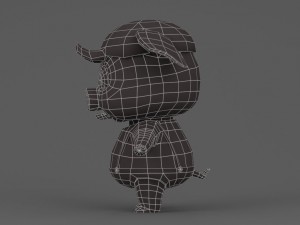 cartoon pig 3D Model