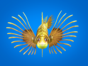 cartoon fish 01 rigged animated 3D Model