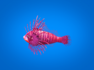 cartoon fish 01 rigged animated 3D Model
