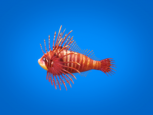cartoon fish 01 rigged animated 3D Model
