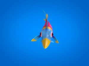 cartoon fish 02 rigged animated 3D मॉडल