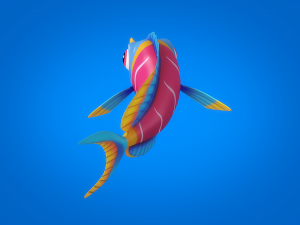 cartoon fish 02 rigged animated 3D मॉडल