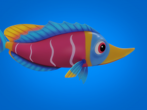 cartoon fish 02 rigged animated 3D मॉडल