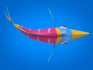 cartoon fish 02 rigged animated 3D मॉडल