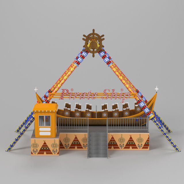 corsair boat 3D-Modell .c4d .max .obj .3ds .fbx .stl .blend 