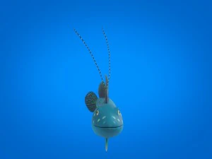 cartoon fish 03 rigged animated 3D Model