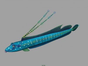 cartoon fish 03 rigged animated 3D Model