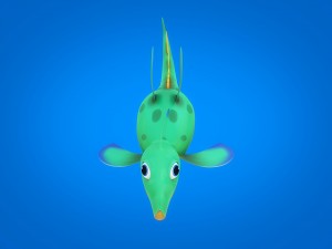 cartoon hippocampus rigged animated 3D मॉडल