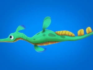cartoon hippocampus rigged animated 3D Model