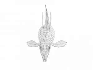 cartoon hippocampus rigged animated 3D Model