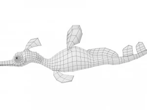 cartoon hippocampus rigged animated 3D Model
