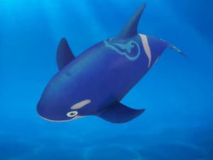Cartoon-Delfin manipuliert animiert 3D Modell