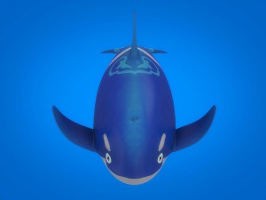 cartoon dolpin rigged animated Model 3D