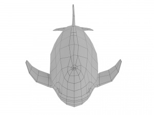 cartoon dolpin rigged animated Model 3D