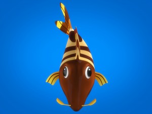 cartoon fish 04 rigged animated 3D Модель