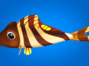 cartoon fish 04 rigged animated 3D Модель
