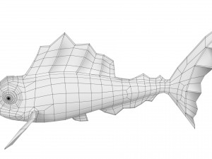 cartoon fish 05 rigged animated Modèle 3D