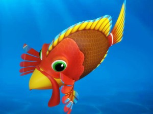 cartoon fish 06 rigged animated 3D Model