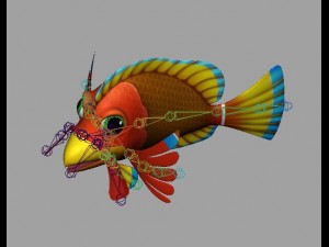 cartoon fish 06 rigged animated 3D 模型