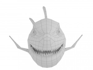cartoon shark rigged animated 3D Model