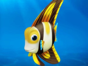 cartoon fish 07 rigged animated 3D Model