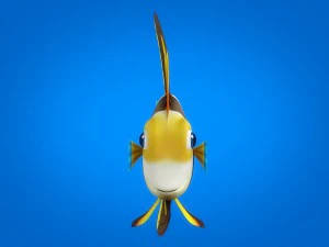 cartoon fish 07 rigged animated 3D Model