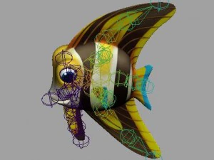 cartoon fish 07 rigged animated 3D Model
