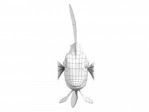 cartoon fish 07 rigged animated 3D Model