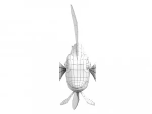 cartoon fish 07 rigged animated 3D Model