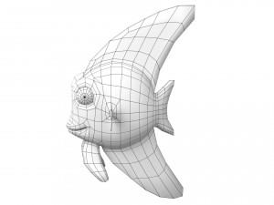 cartoon fish 07 rigged animated 3D Model