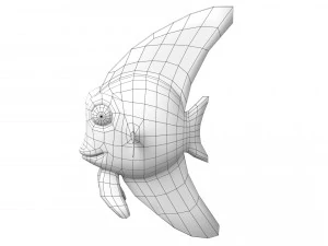 cartoon fish 07 rigged animated 3D Model