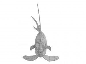 cartoon fish 08 rigged animated 3D Model