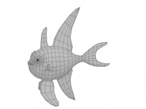 cartoon fish 08 rigged animated 3D Model