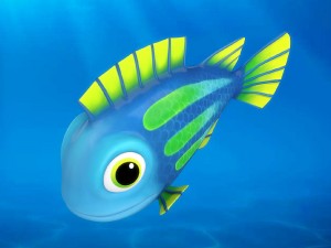 cartoon fish 09 rigged animated 3D Model